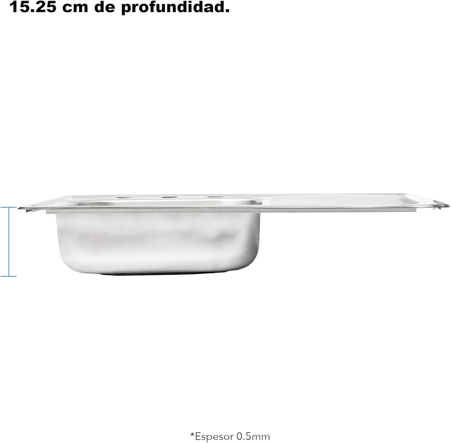 Kit Completo de Tarja con Escurridero Izquierdo con Mezcladora Monomando para Cocina.