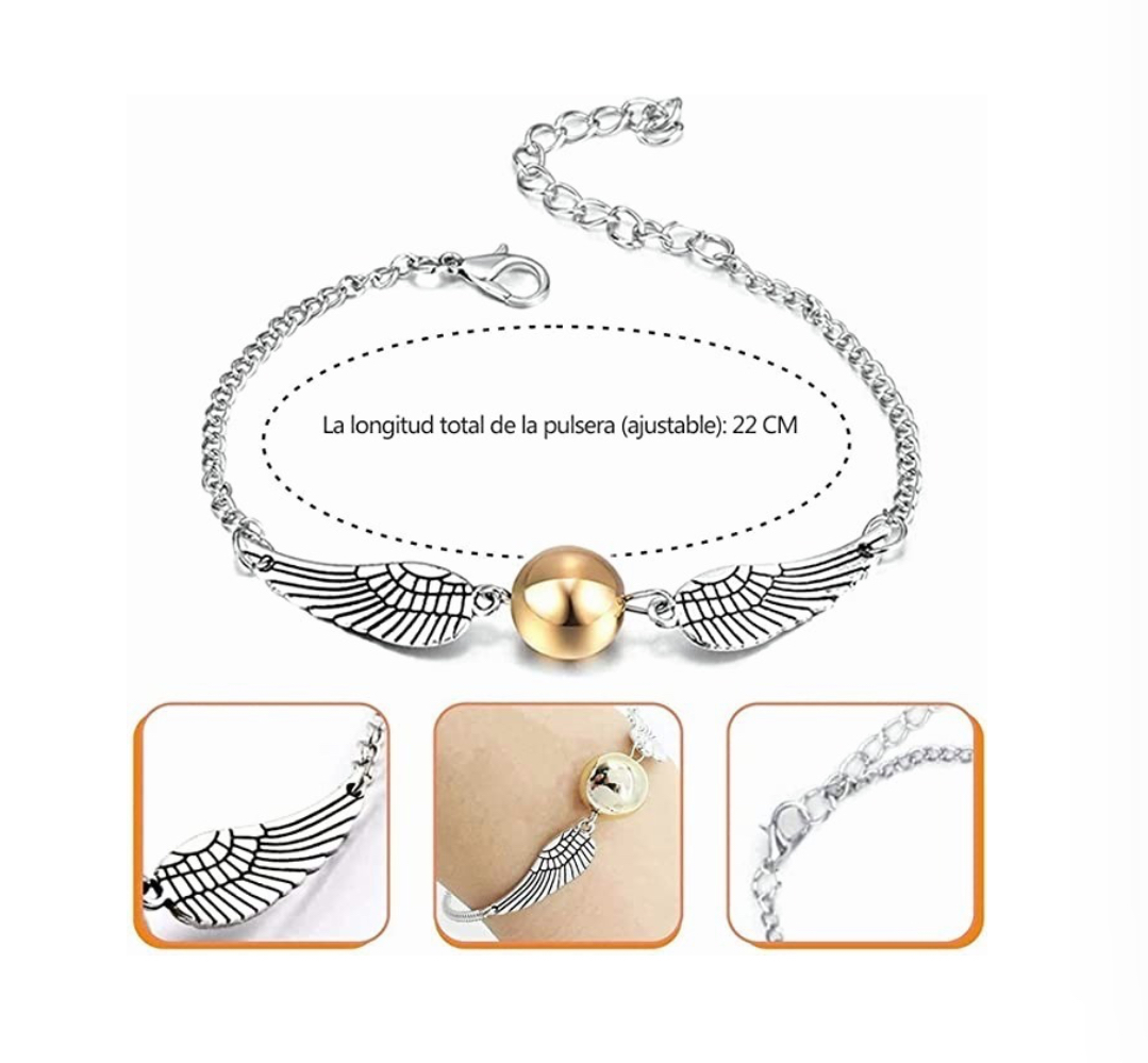 Collar Y Pulsera Snitch+collar Giratiempo Harry Potter.