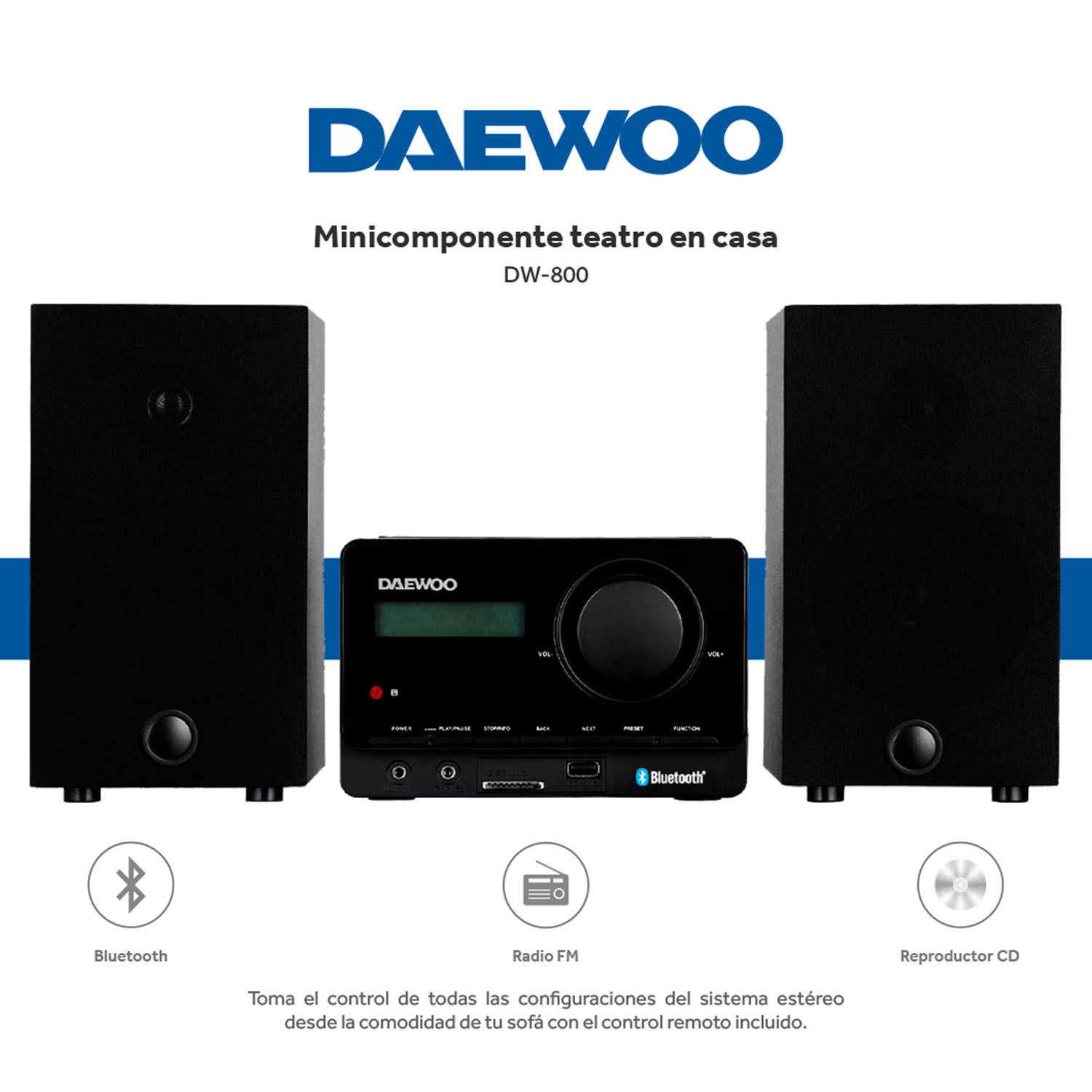 Minicomponente Bluetooth Daewoo DW-800