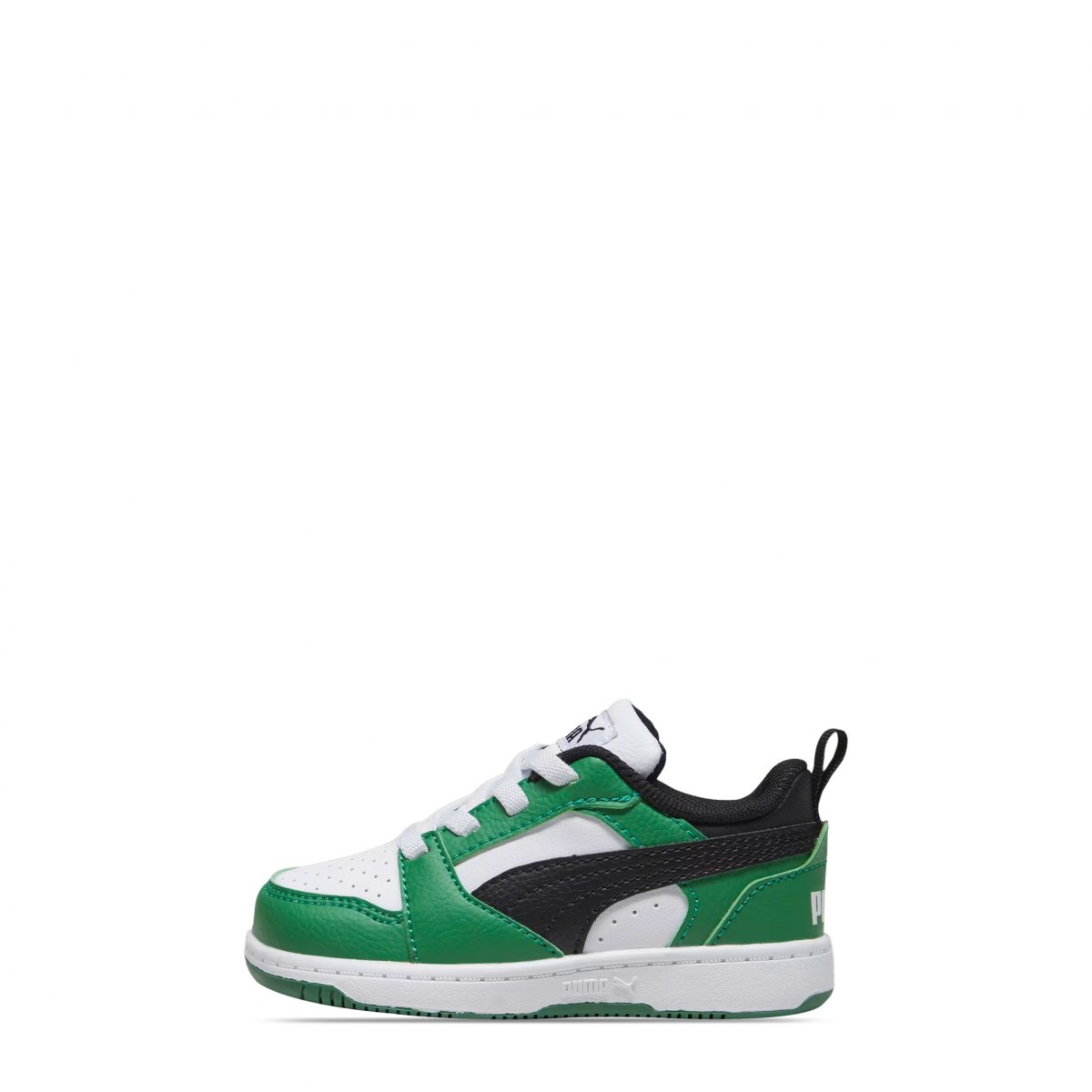 Tenis Casual Puma Rebound Color Blanco Verde Para Bebe