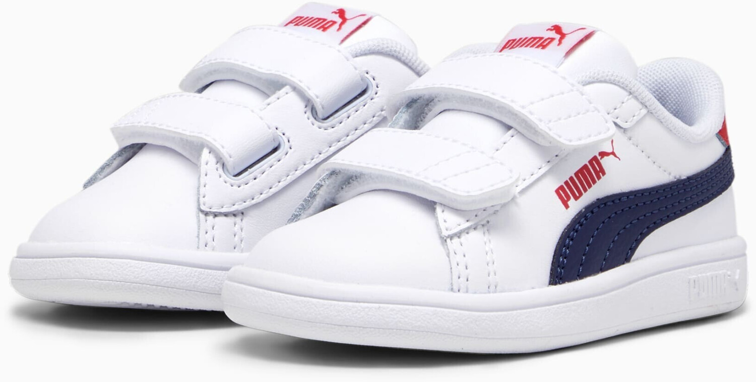 Tenis Casual Puma smash 3.0 Color Blanco/Azul Para Bebe.