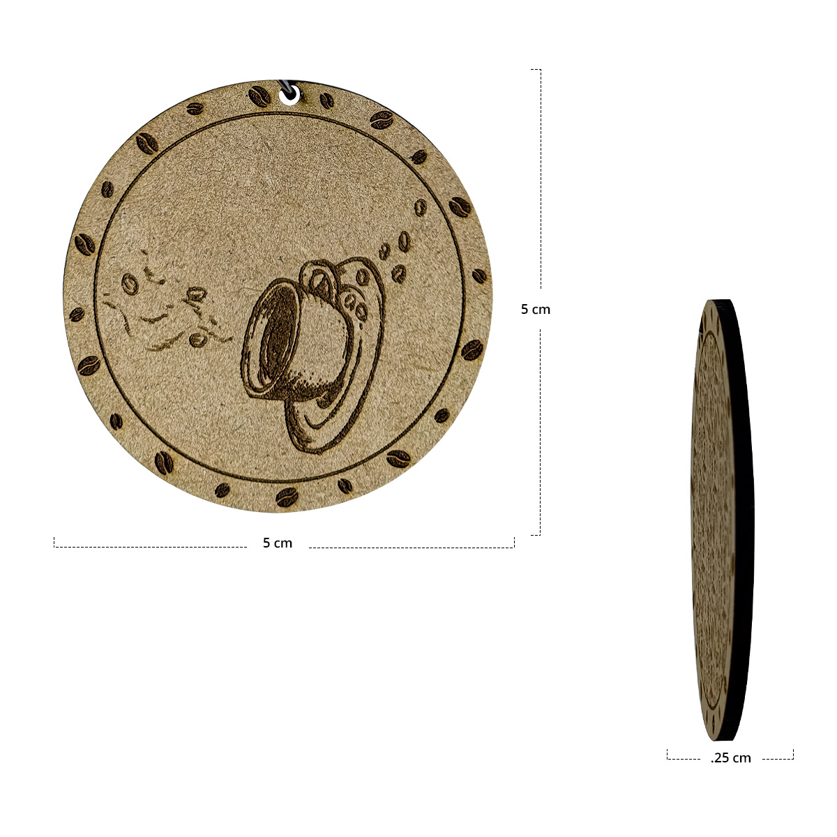 Llavero MDF Tipo Mini Portavasos Impremli 