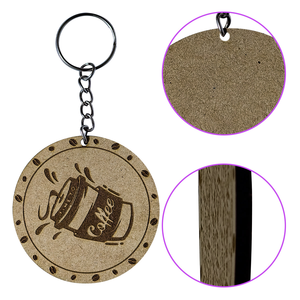 Llavero MDF Tipo Mini Portavasos Impremli 