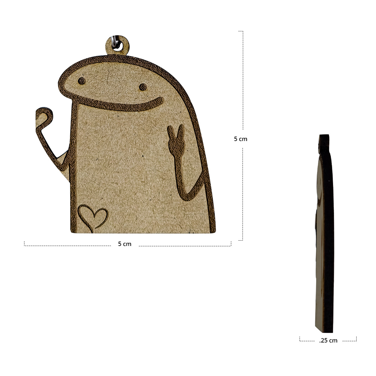 Llavero MDF Tipo Florks Impremli 