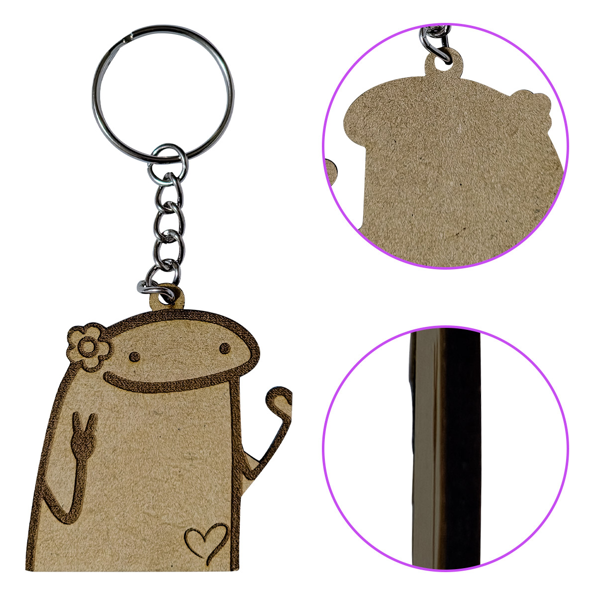 Llavero MDF Tipo Florks Impremli 