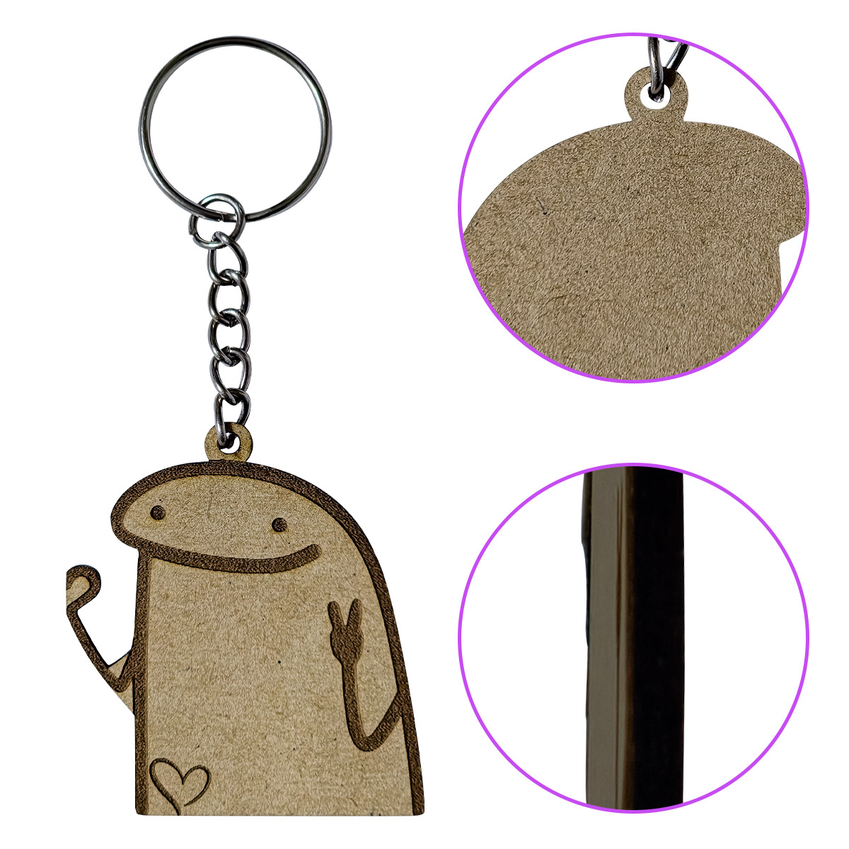 Llavero MDF Tipo Florks Impremli 