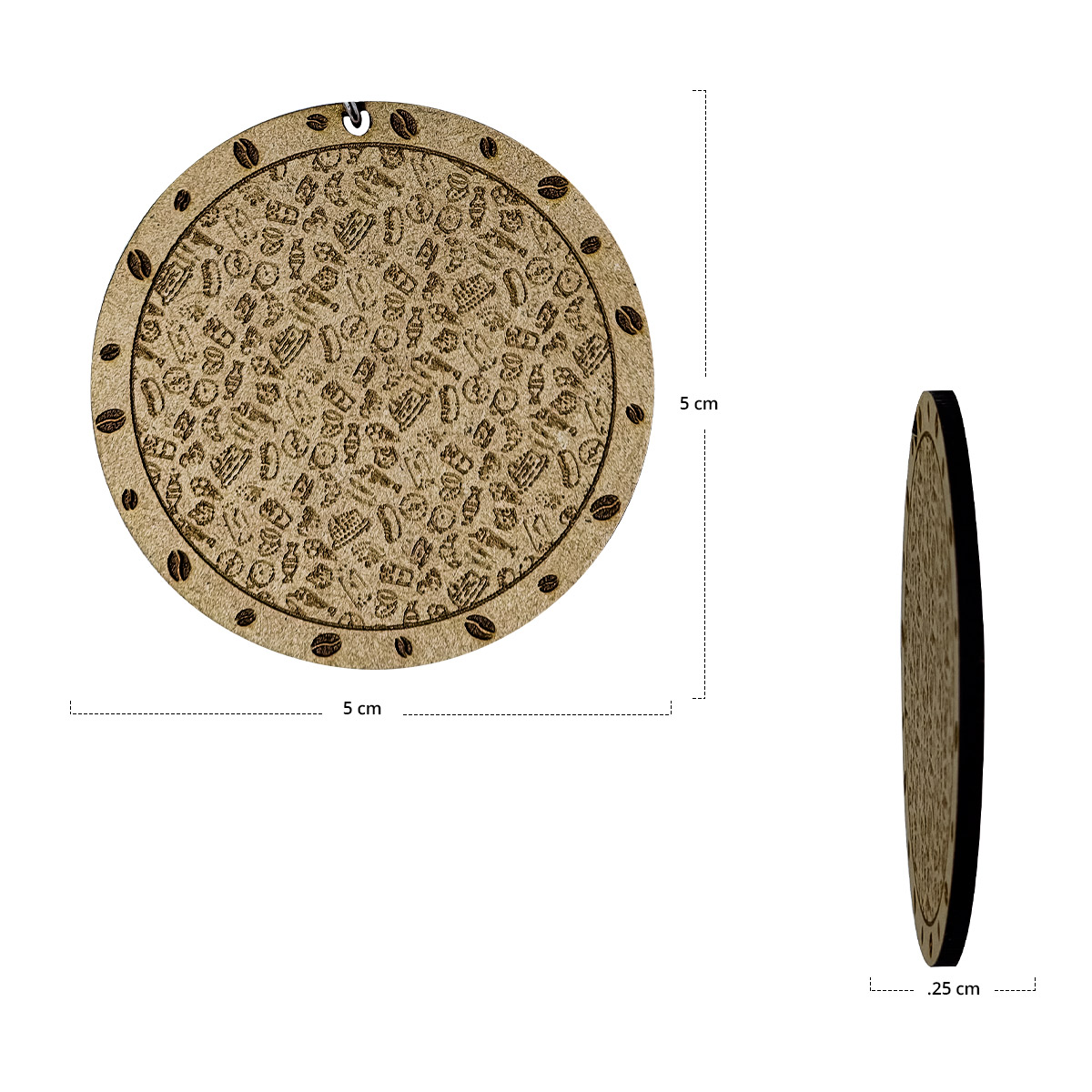 Llavero MDF Tipo Mini Portavasos Impremli 