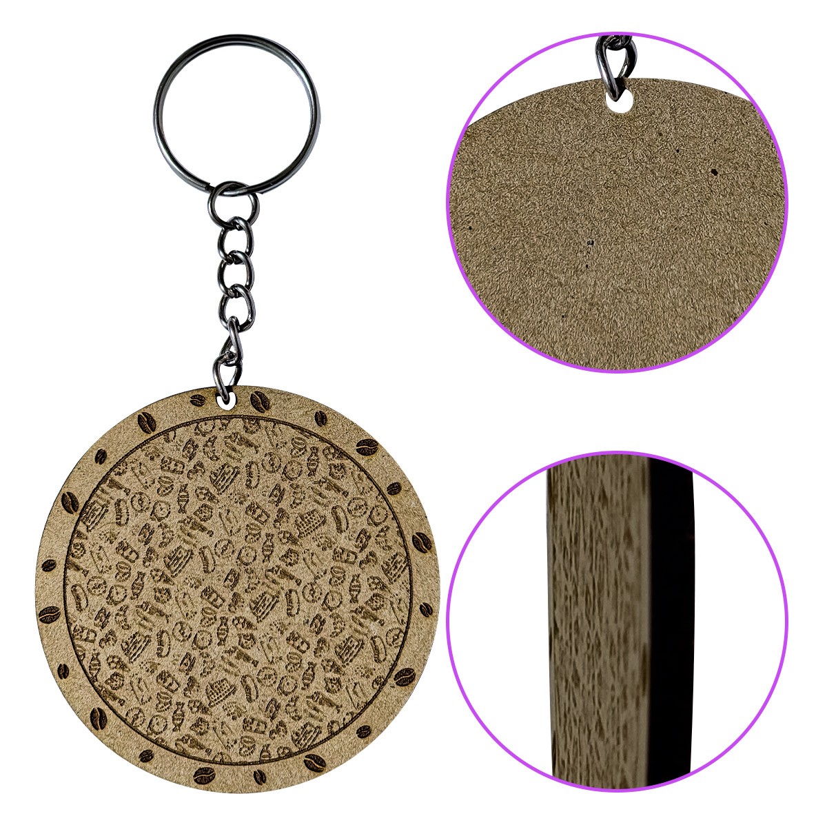 Llavero MDF Tipo Mini Portavasos Impremli 