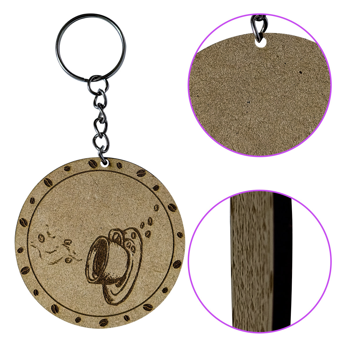 Llavero MDF Tipo Mini Portavasos Impremli 