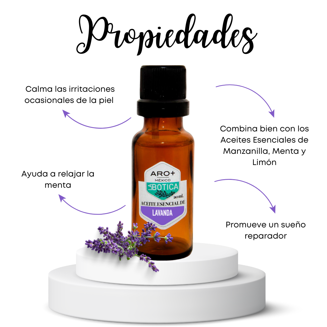 Aceite Esencial Lavanda 100% Puro, Uso Terapéutico, Aromaterapia