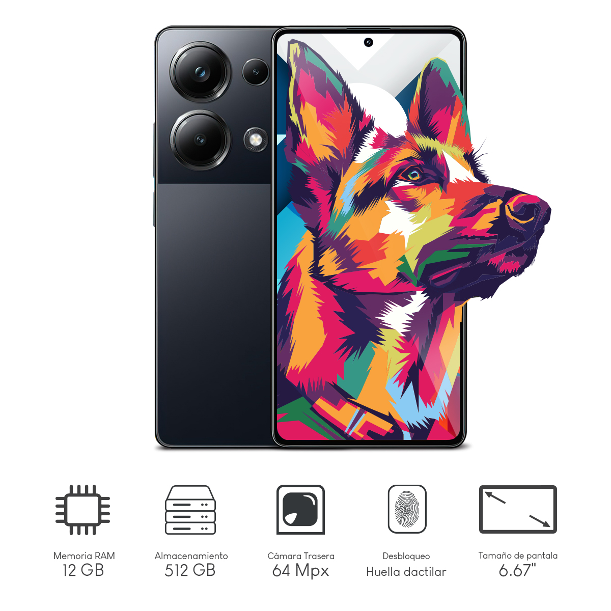 Celular Xiaomi Poco M6 Pro Helio 8GB 256GB 6.67Pulg Black