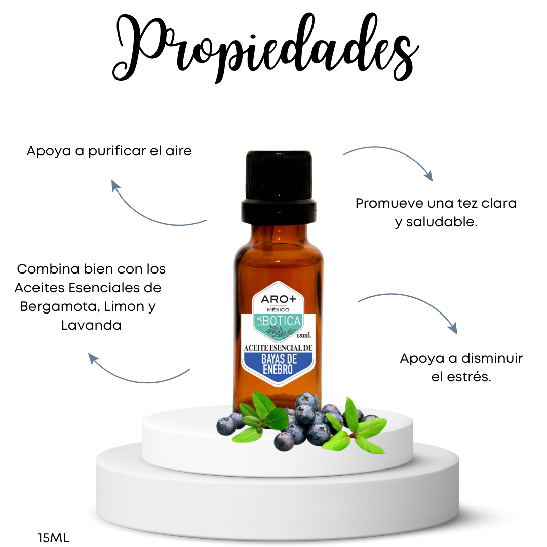 Aceite Esencial Bayas del Enebro 100% Puro, Uso Terapéutico, Aromaterapia