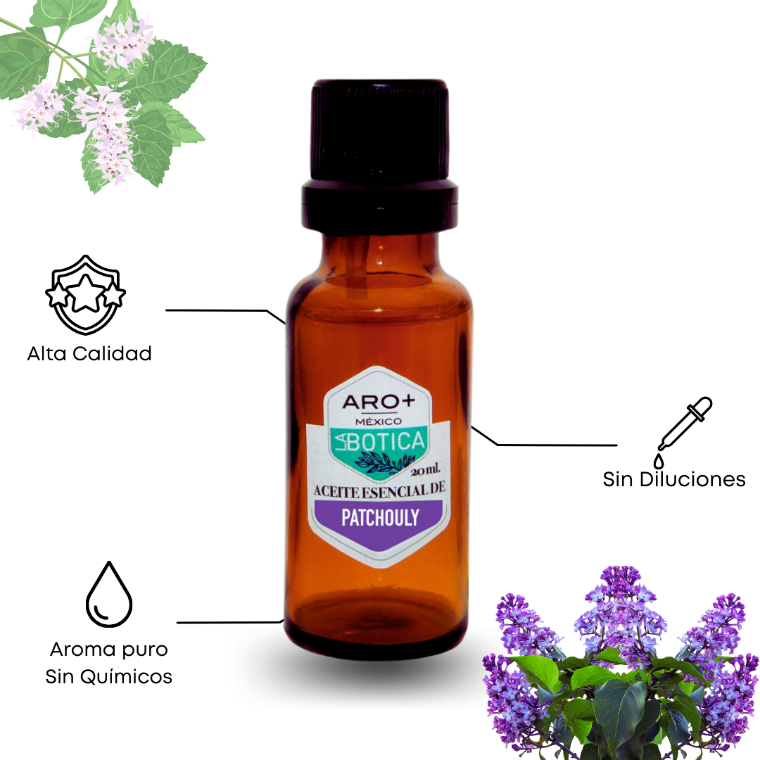 Aceite Esencial Pachuli - Patchouli 100% Puro, Uso Terapéutico, Aromaterapia