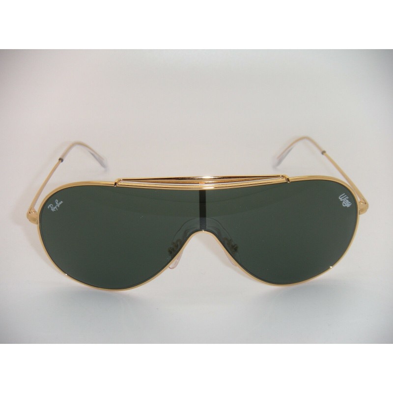 Lentes de sol Ray Ban Rb3597 905071 Wings I Negro G-15 Dorado Original