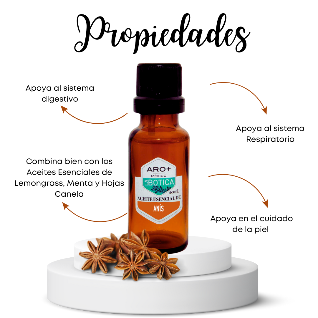 Aceite Esencial Anís 100% Puro, Uso Terapéutico, Aromaterapia