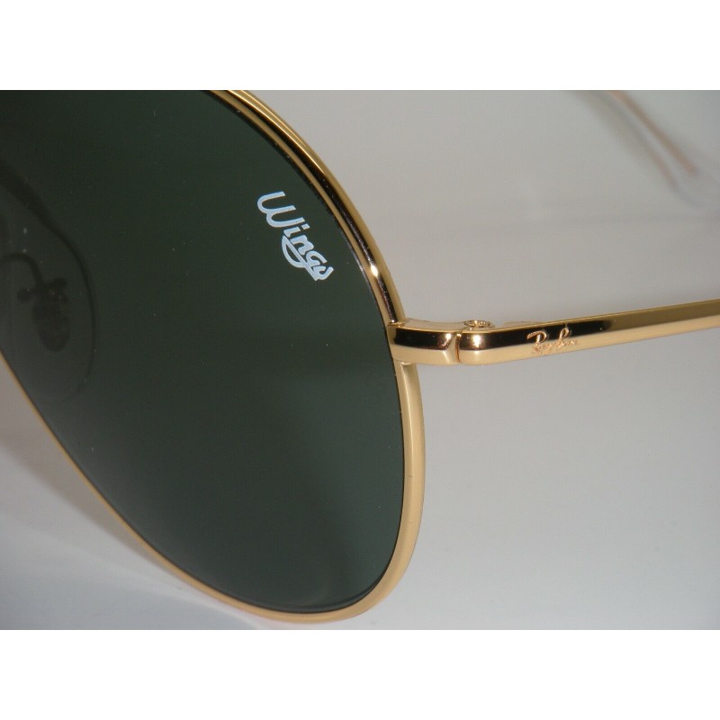 Lentes de sol Ray Ban Rb3597 905071 Wings I Negro G-15 Dorado Original