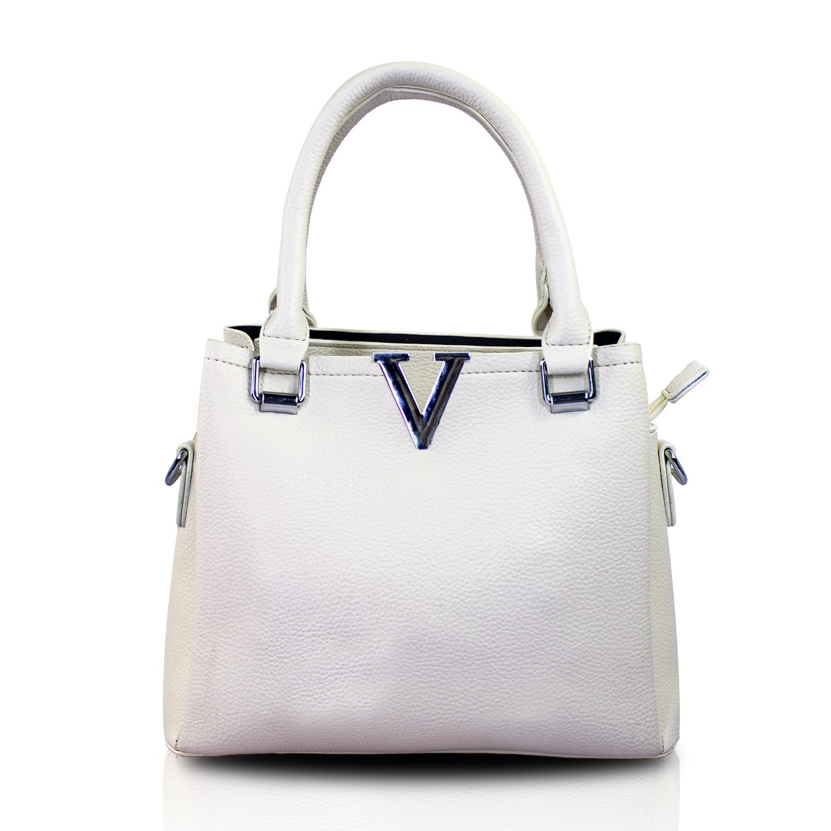 Bolso Blanco Casual De Hombro Para Mujer Con Correa