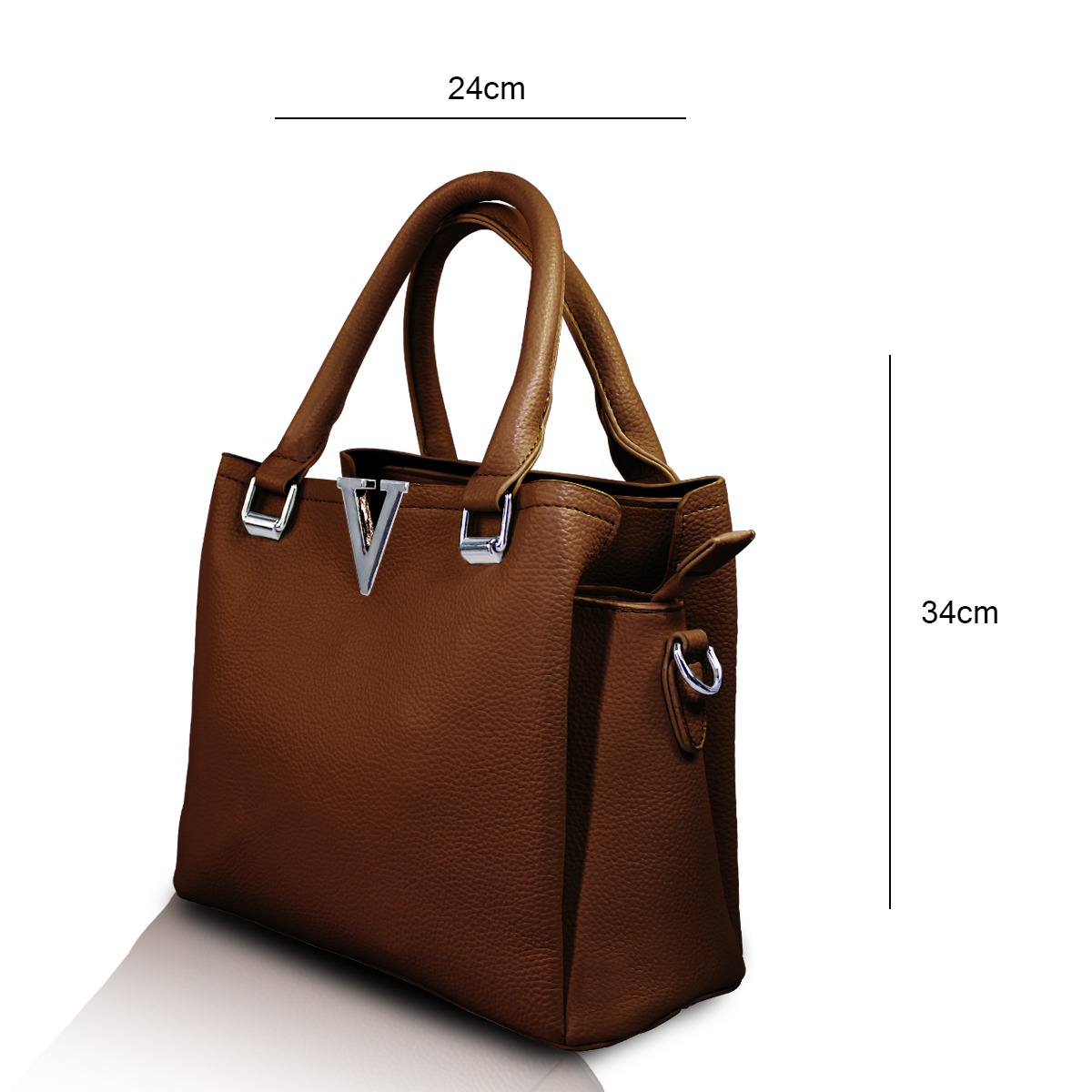 Bolso color Cafe Casual De Hombro Para Mujer Con Correa