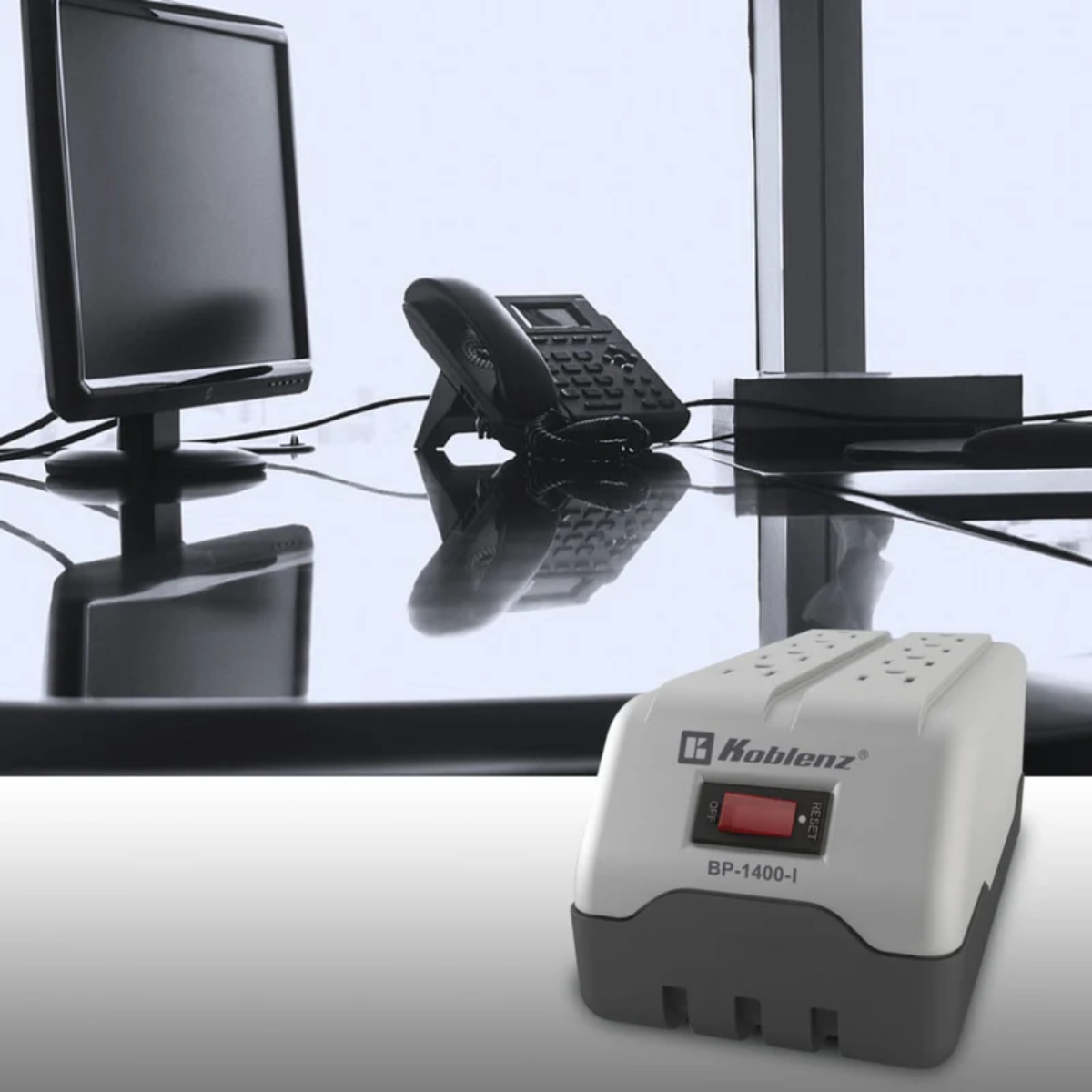 Regulador de Voltaje Koblenz BP-1400-I 8 Contactos 1400 VA / 800W ENDY1.