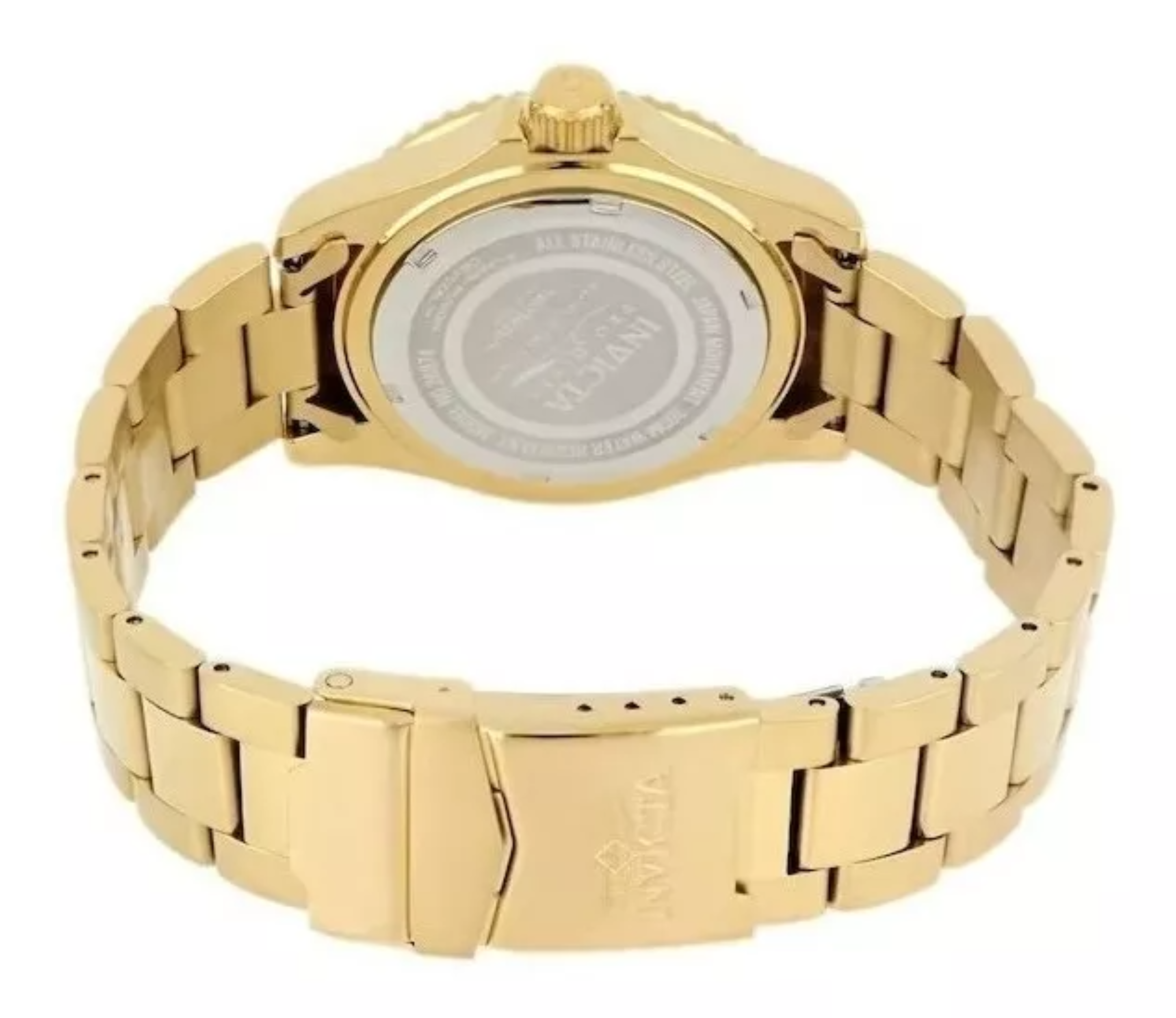 Reloj Invicta Oro Hombres Color de la correa Dorado Color del bisel Azul Color del fondo Azul