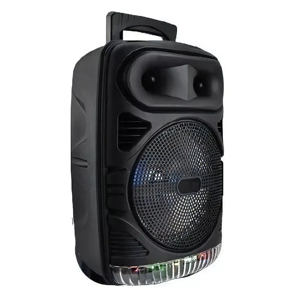 Bocina Bluetooth Grande Luz Led Microfono Tws 8 PuLG Control negro