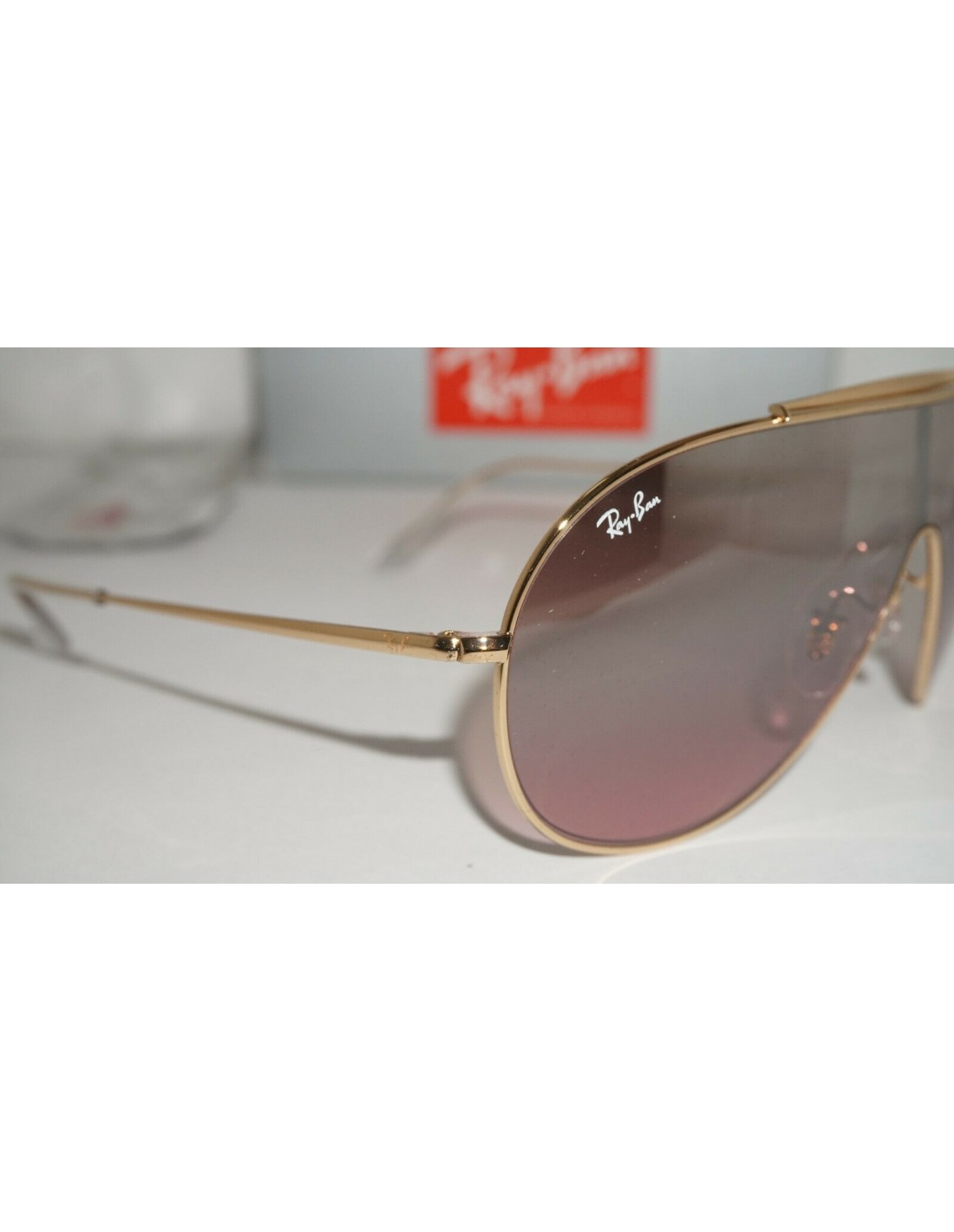 Lentes de sol Ray Ban Rb3597 9050/Y2 Wings I Rosa Espejo Dorado