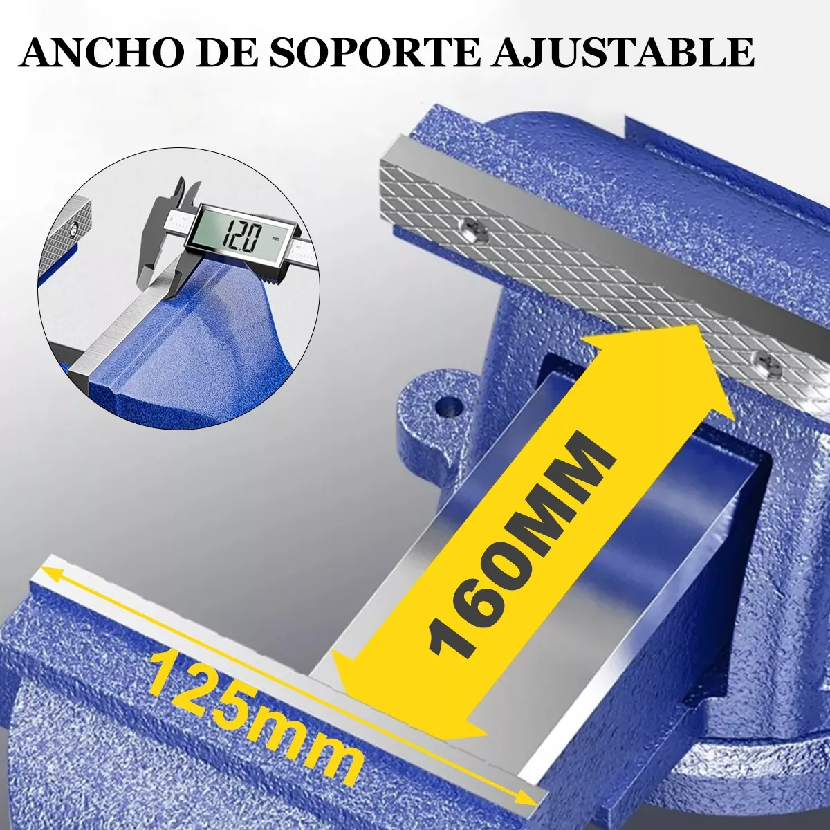 Tornillo Banco 125mm Manual Herramientas 5.3kg Giratorias