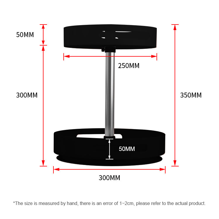 Organizador de metal giratorio de doble nivel para la cocina