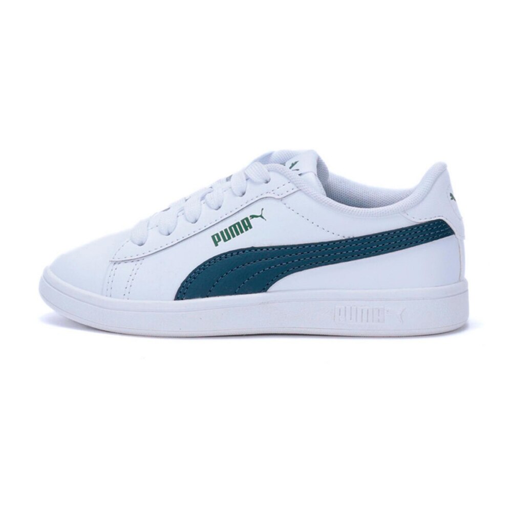 Tenis Casual Puma Smash 3.0 Color Blanco Para Niño