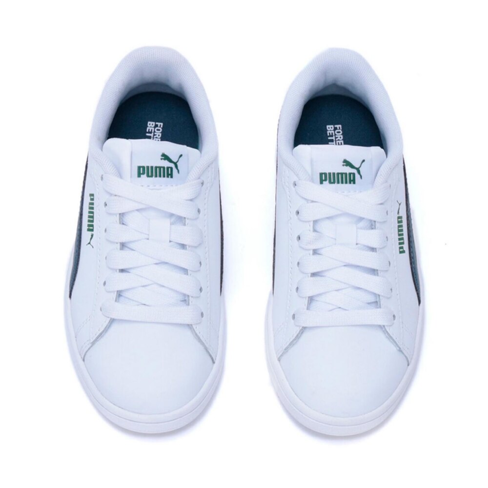 Tenis Casual Puma Smash 3.0 Color Blanco Para Niño