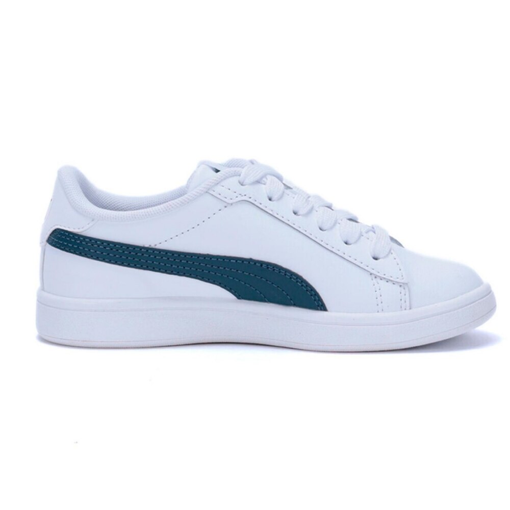 Tenis Casual Puma Smash 3.0 Color Blanco Para Niño