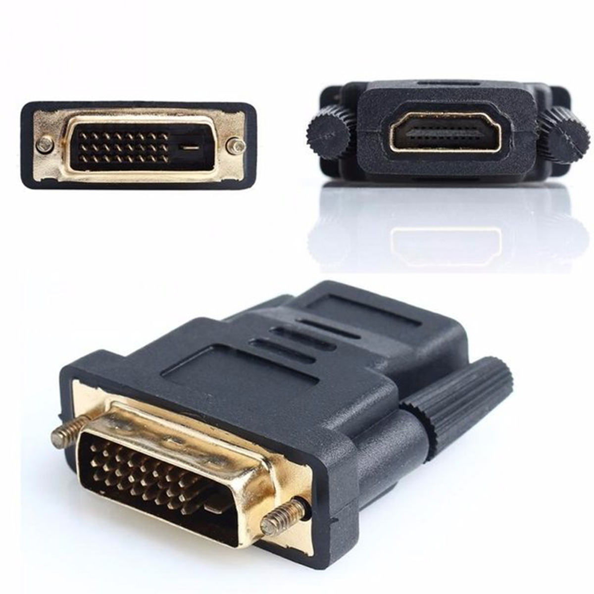 Adaptador DVI-I DVI-D Digital Macho a HDMI Hembra.