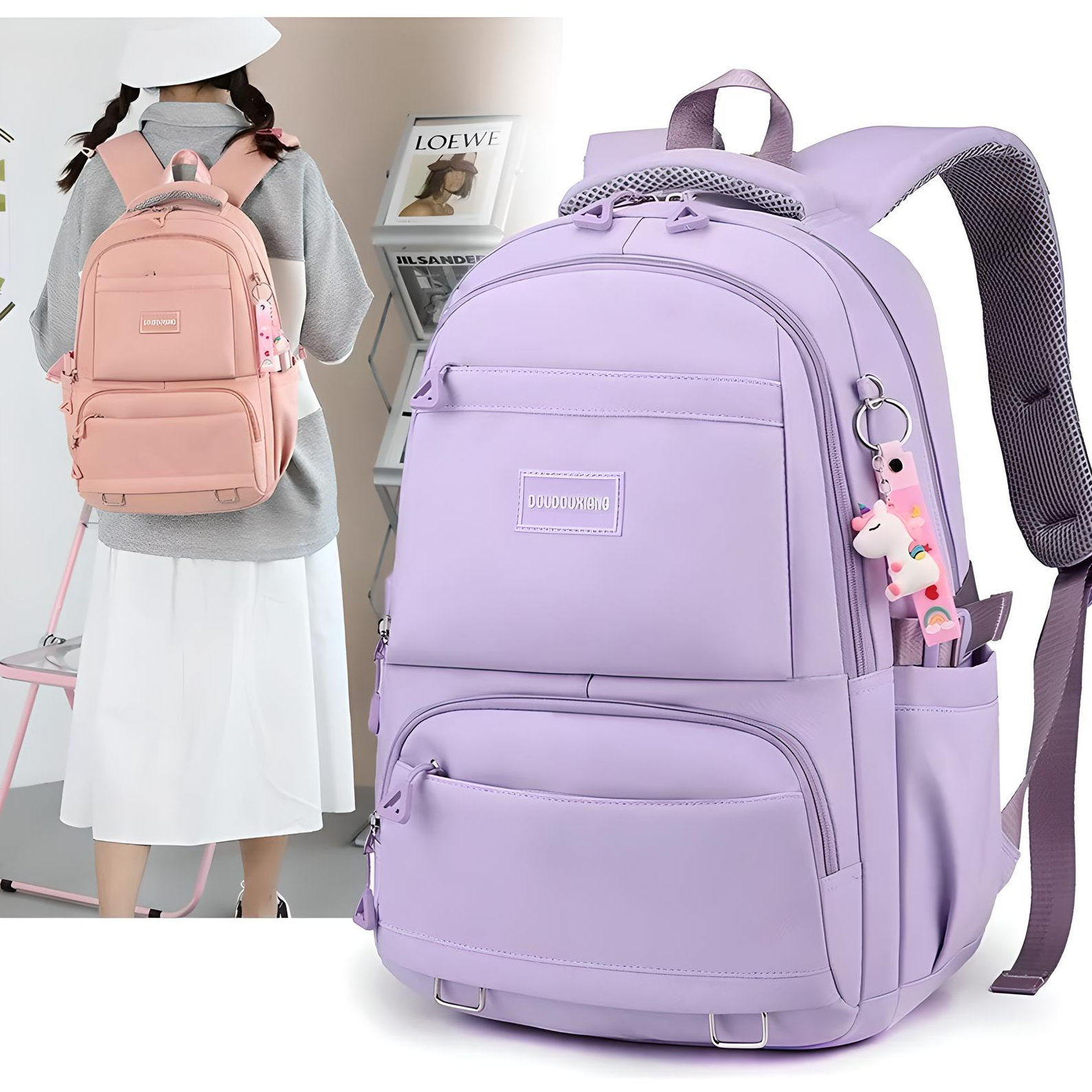 Mochila escolar diseño lisa 30L