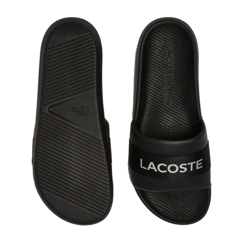Sandalias Lacoste Croco Slide Negro-Hombre 41CMA007MX.