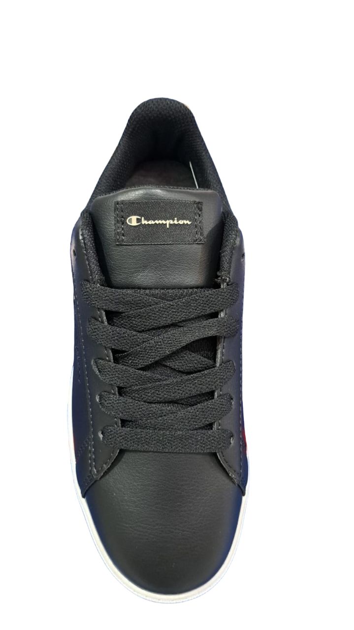 Tenis Casual Champion Pure Color Negro/Dorado Para Mujer