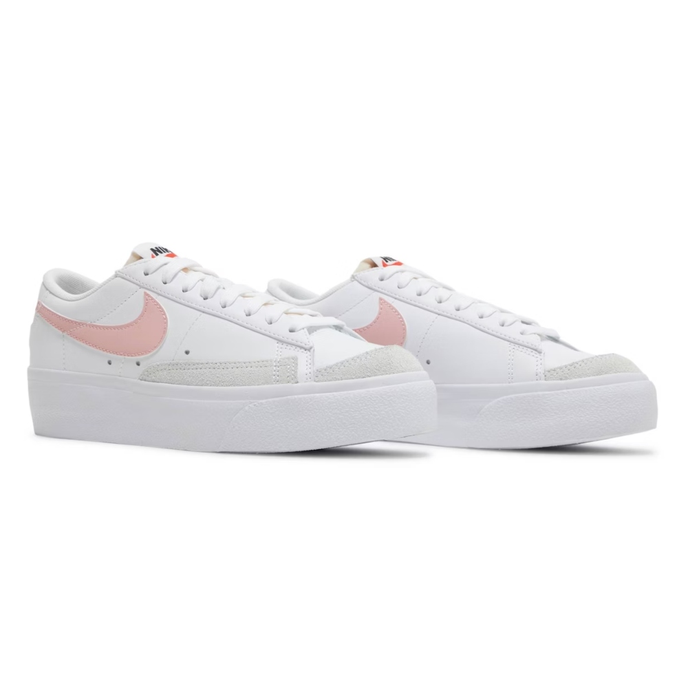 Tenis Nike Blazer Low Platform Blanco-Rosa de Dama DJ0292-103.