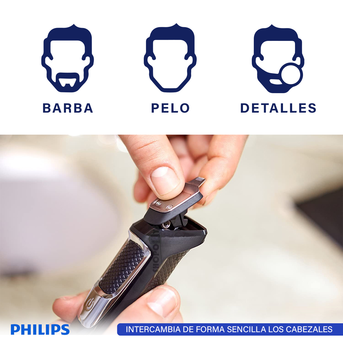 Máquina Recortadora Philips Norelco Barba Bigote Delineadora Nasal Original