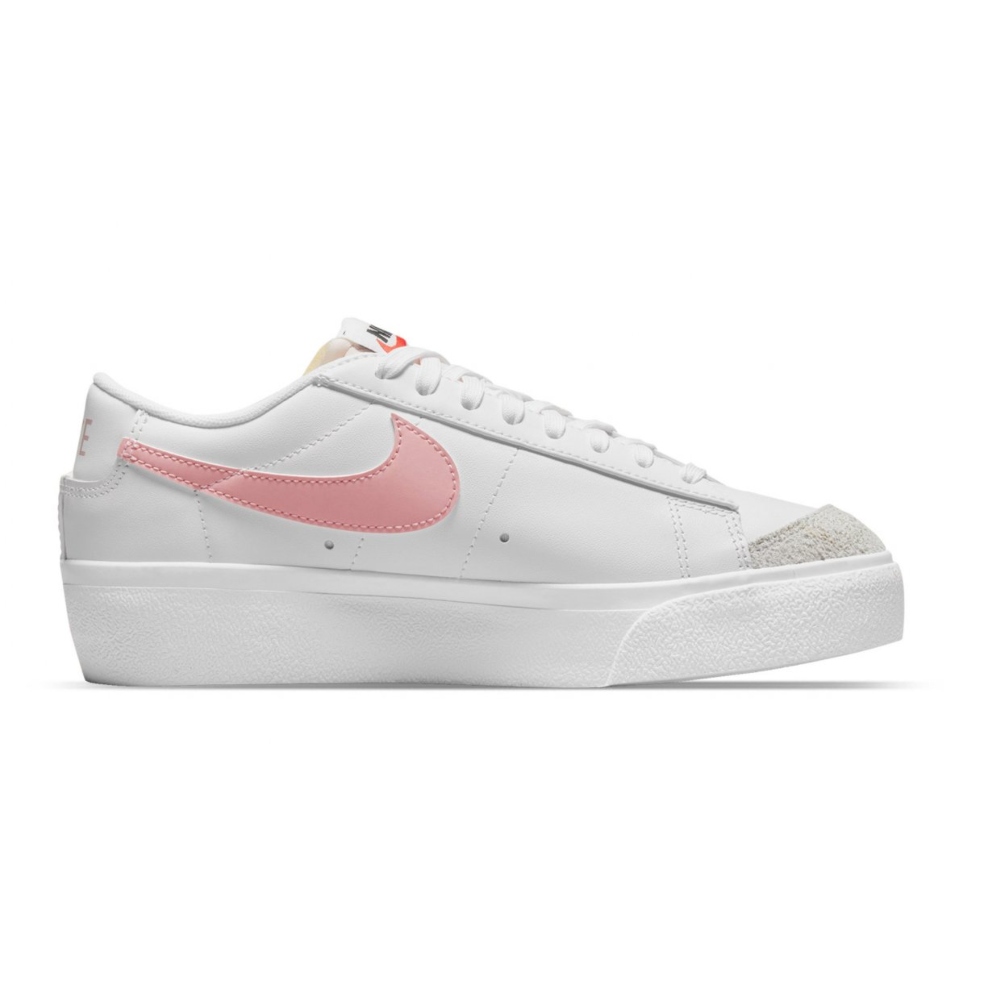 Tenis Nike Blazer Low Platform Blanco-Rosa de Dama DJ0292-103.