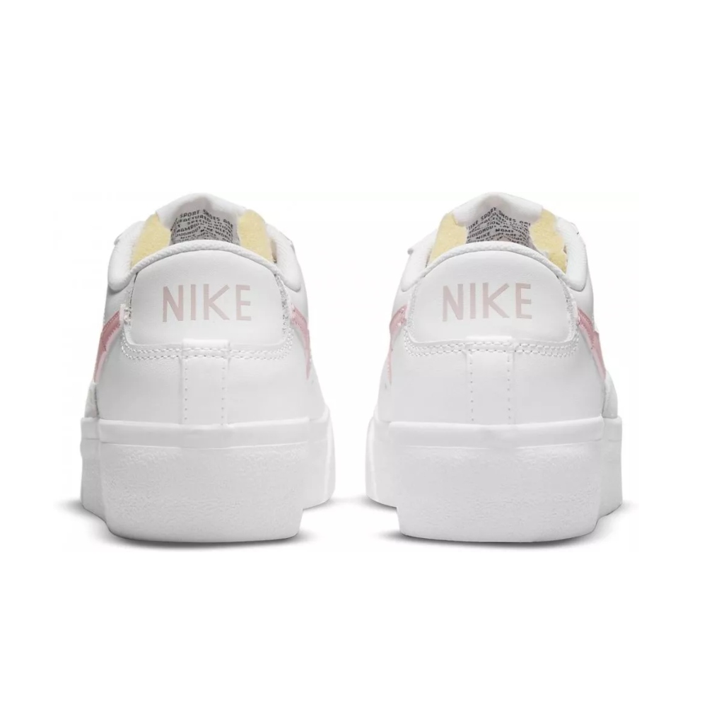 Tenis Nike Blazer Low Platform Blanco-Rosa de Dama DJ0292-103.