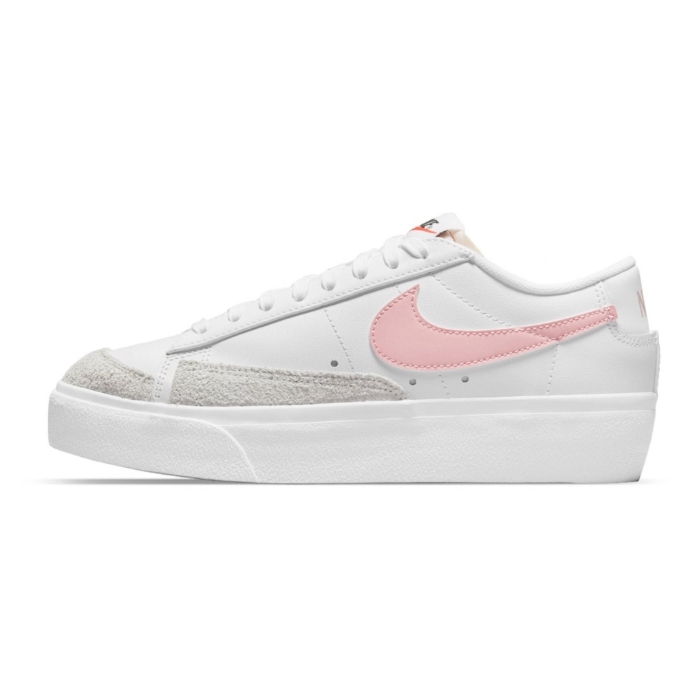 Tenis Nike Blazer Low Platform Blanco-Rosa de Dama DJ0292-103.