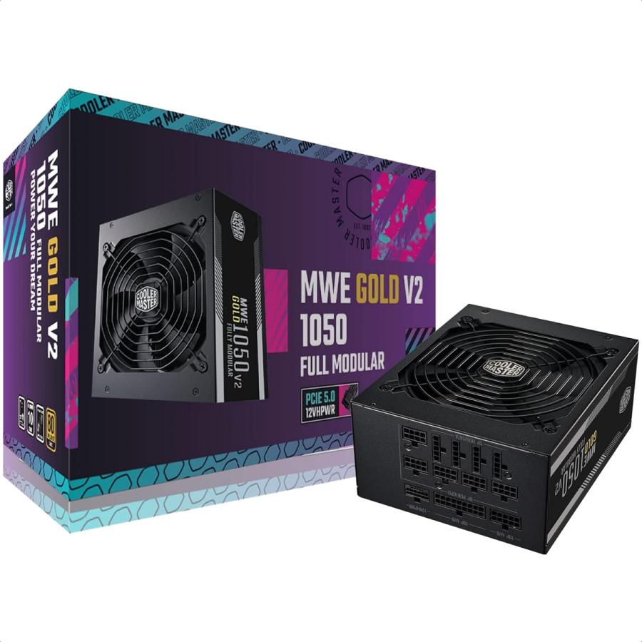 Fuente De Poder Cooler Master MWE Gold 1050 V2 Modular 1050W 80 Plus MPE-A501-AFCAG-3U2