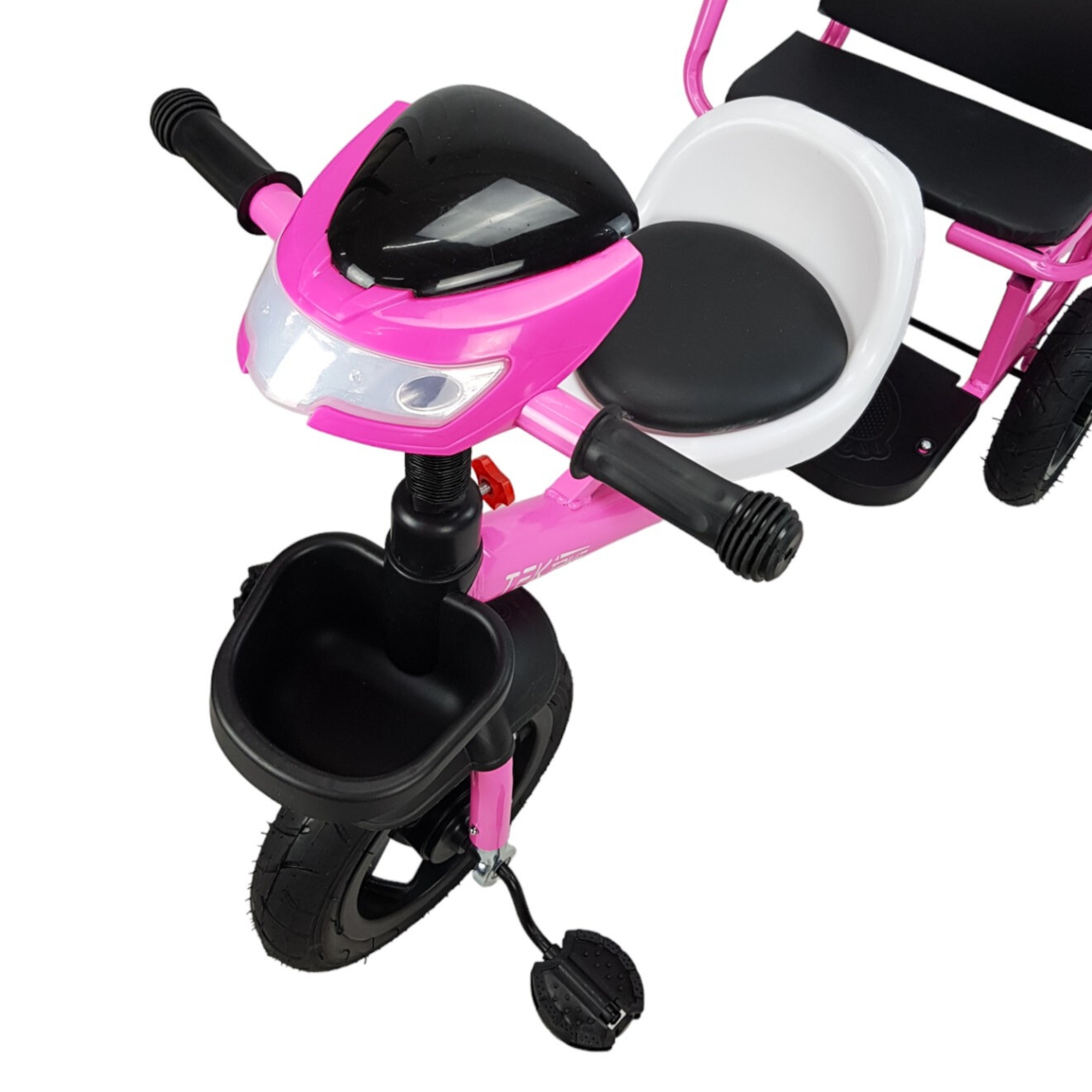 Triciclo para Niños Llantas Goma Rellenas, Con Luz y Sonido - Rosa.