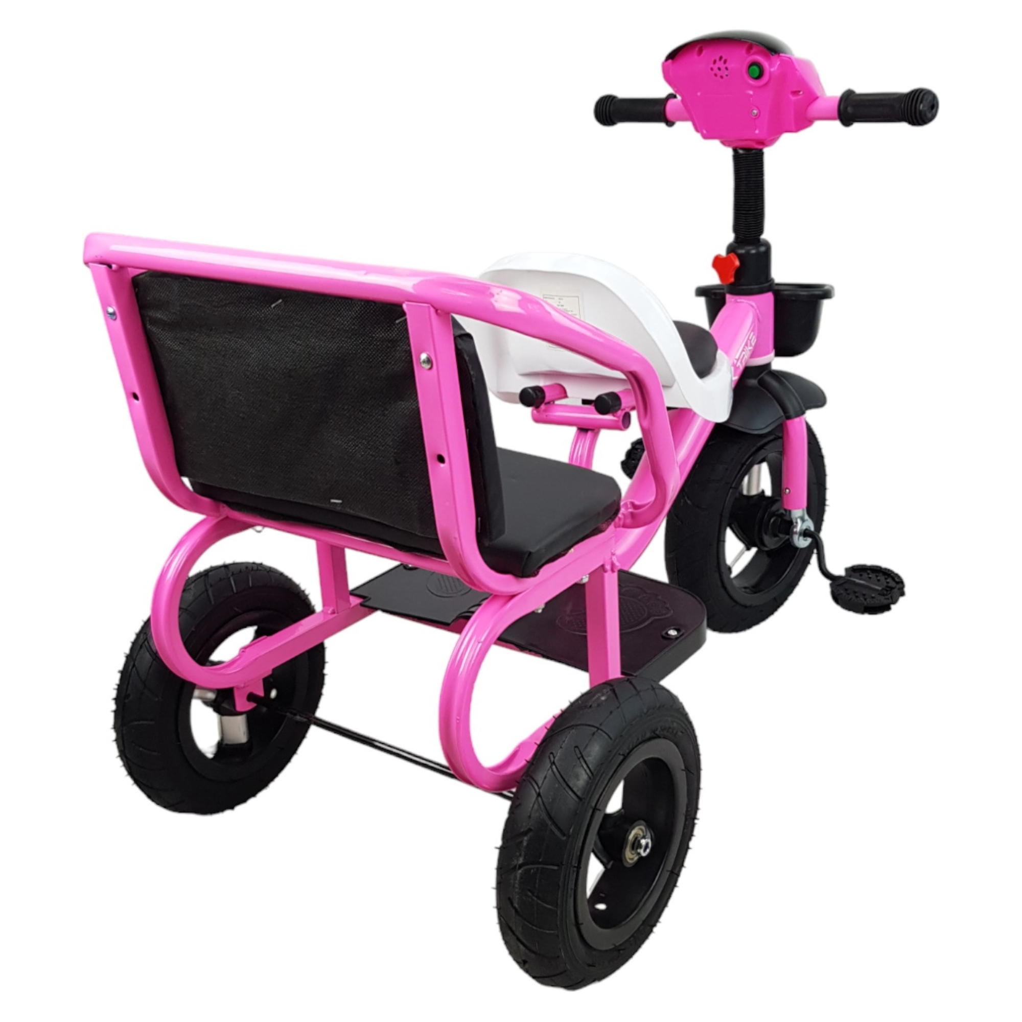 Triciclo para Niños Llantas Goma Rellenas, Con Luz y Sonido - Rosa.