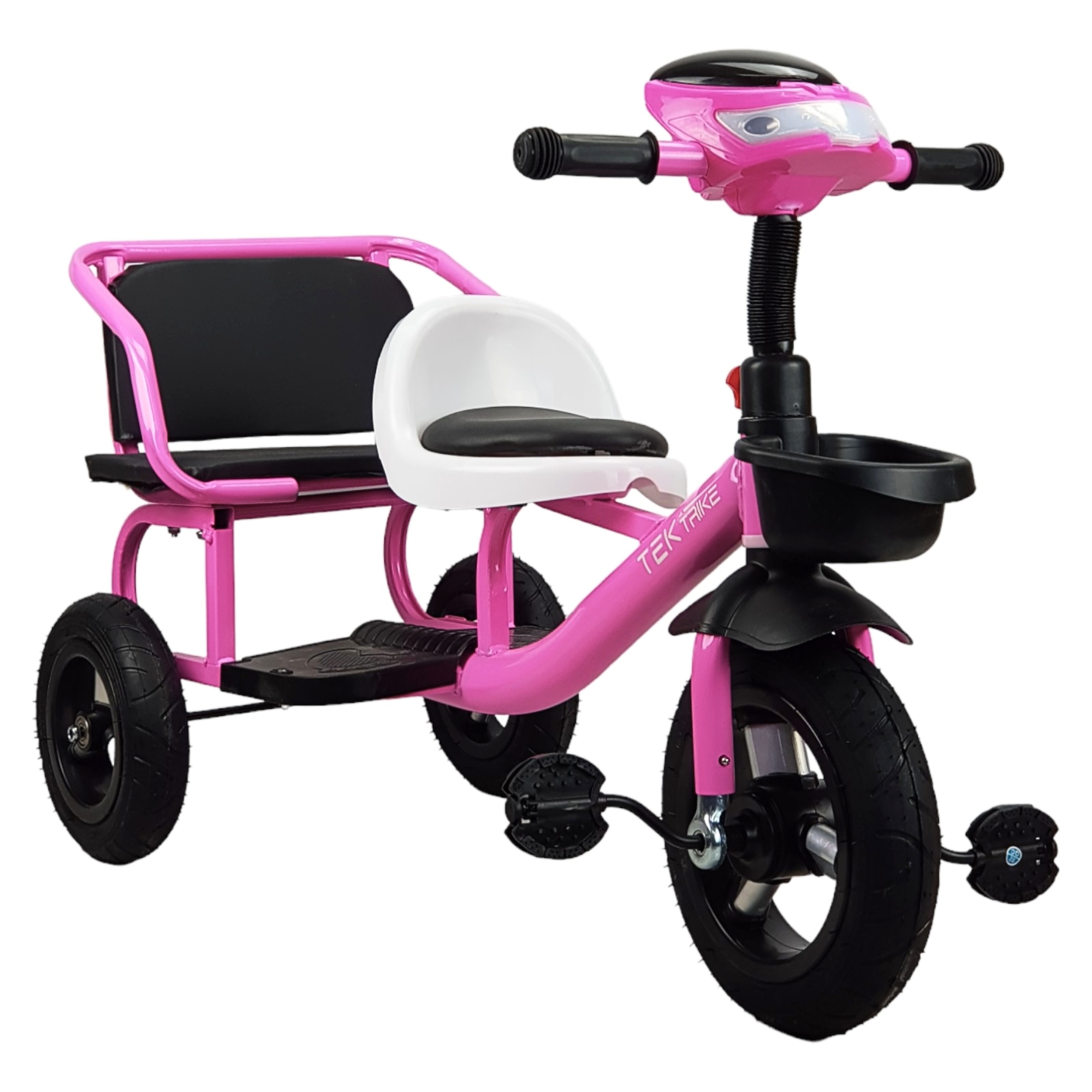 Triciclo para Niños Llantas Goma Rellenas, Con Luz y Sonido - Rosa.
