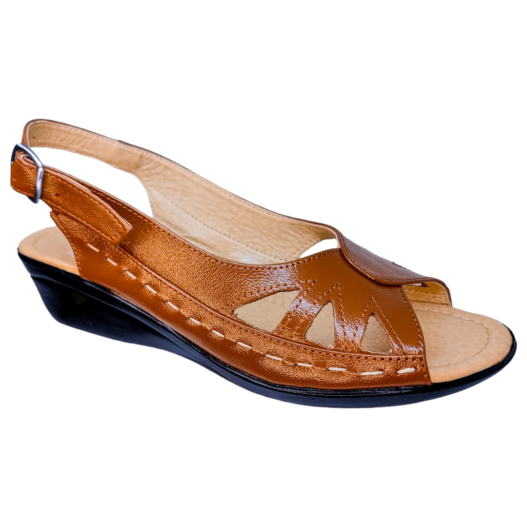 Sandalias de Mujer en Piel Vacuno Casual con Hebilla
