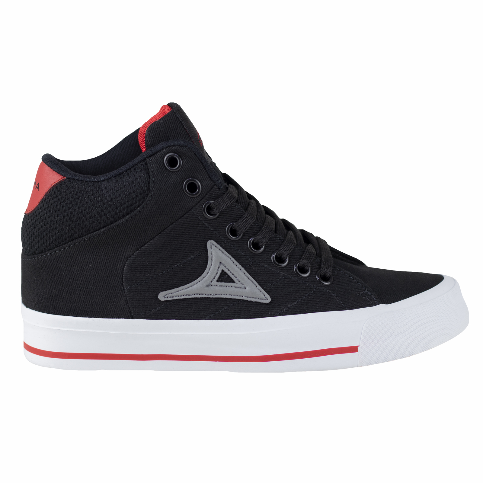 Tenis Urbanos Pirma Juvenil 6033 Negro Rojo Tipo Bota Confort.