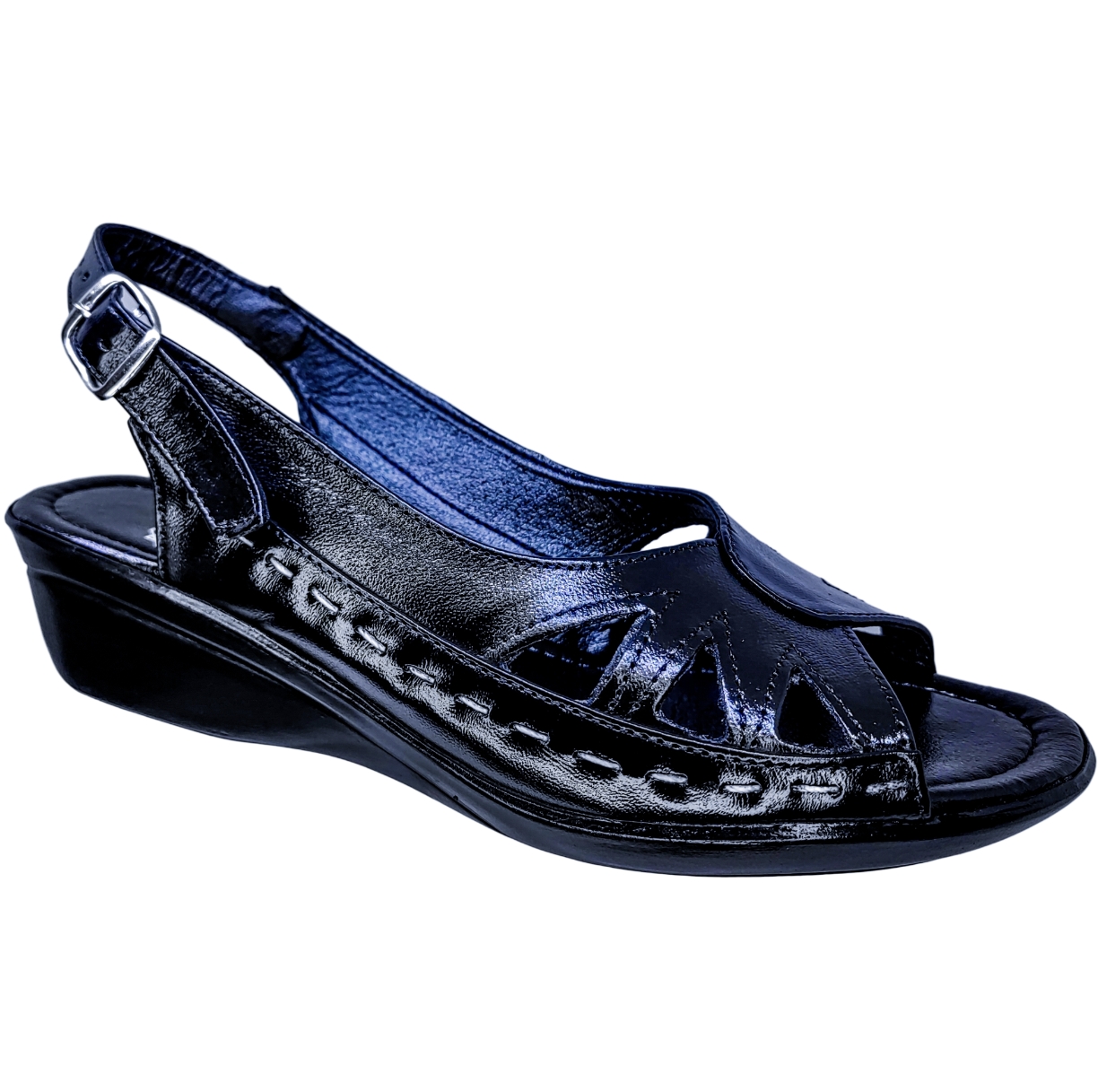 Sandalias de Mujer en Piel Vacuno Casual con Hebilla