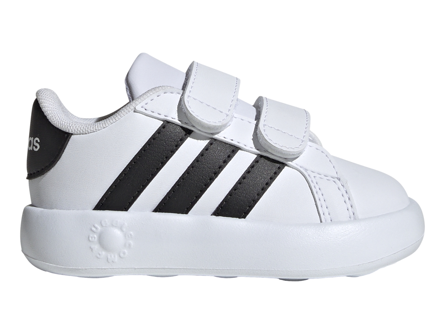 Tenis Casual Adidas Grand Court Blanco/Negro Para Bebe