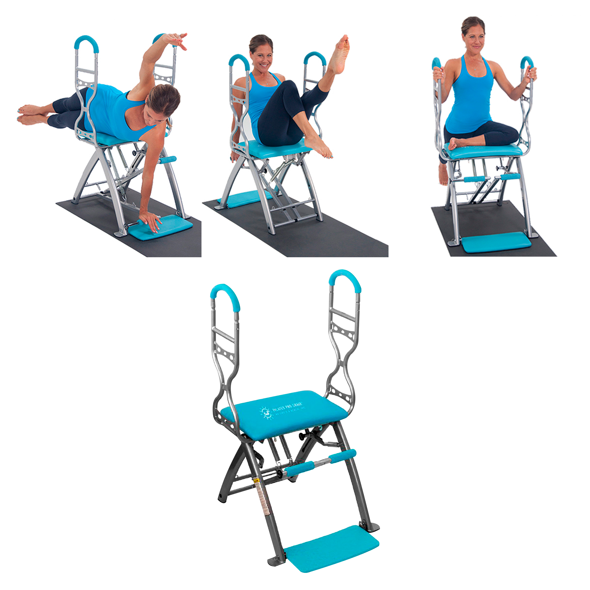 Pilates Pro Chair MAX, Silla de Pilates con Asas Esculpidoras, Gimnasio Completo, Entrenamiento en casa