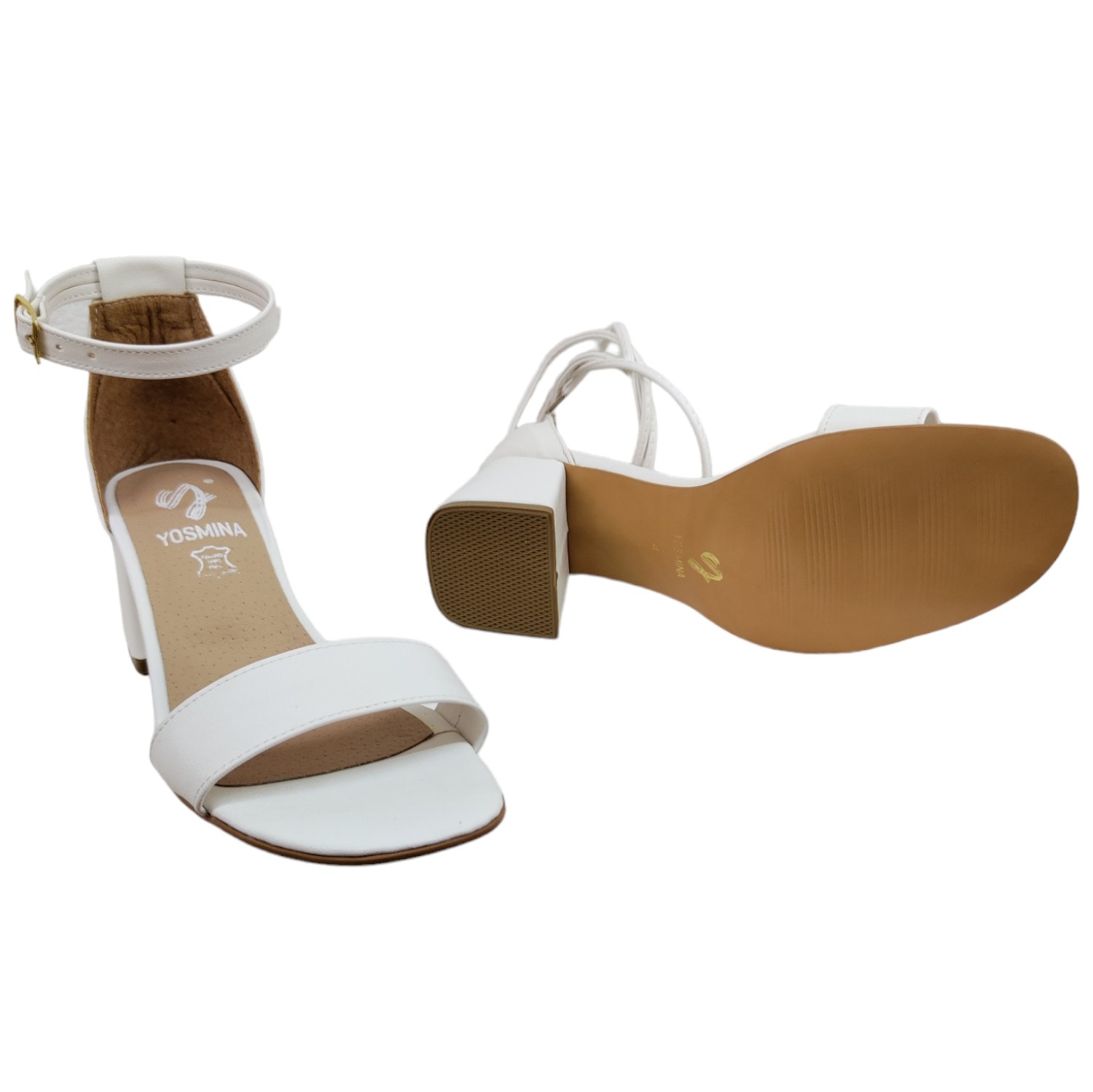 Sandalias Tacón Bajo 6cm 2 En 1 Pulsera Y Correa Gladiador Con Plantilla de Piel 100% Natural Envío Gratis Agregando dos Pares de Productos Yosmina